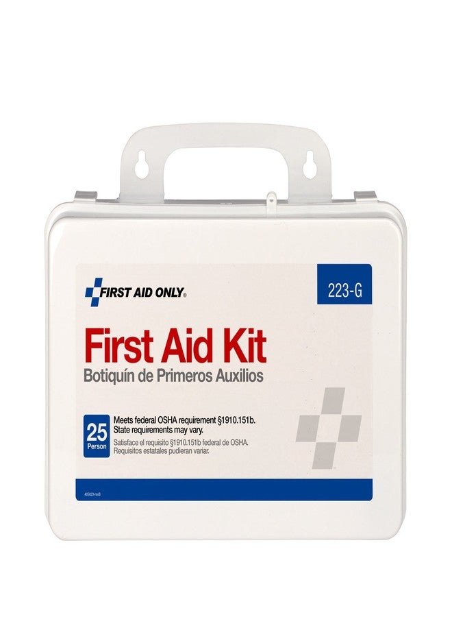 فرست أيد أونلي حقيبة إسعافات أولية من First Aid Only 223-G، تتسع لـ 25 شخصًا، متوافقة مع معايير إدارة السلامة والصحة المهنية (OSHA)، مناسبة للمكاتب، وتجديد المنازل، ومواقع العمل، ومركبات البناء، مزودة بحشية توفر مقاومة إضافية للماء، 107 قطعة. - Image 3
